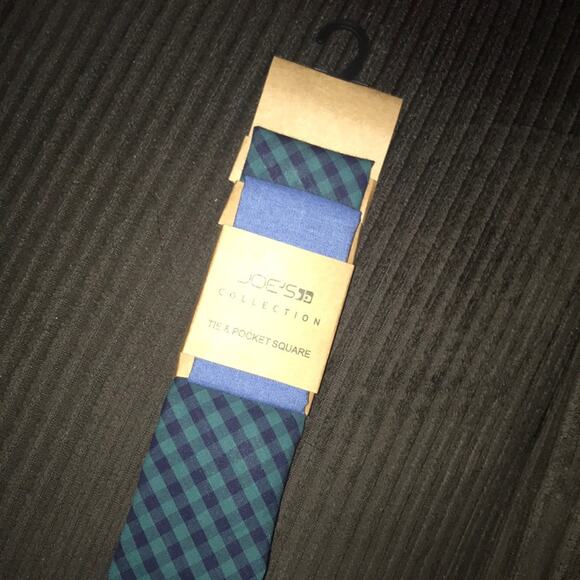 Joe’s Jeans collection tie and pocket square blue - Picture 3 of 5
